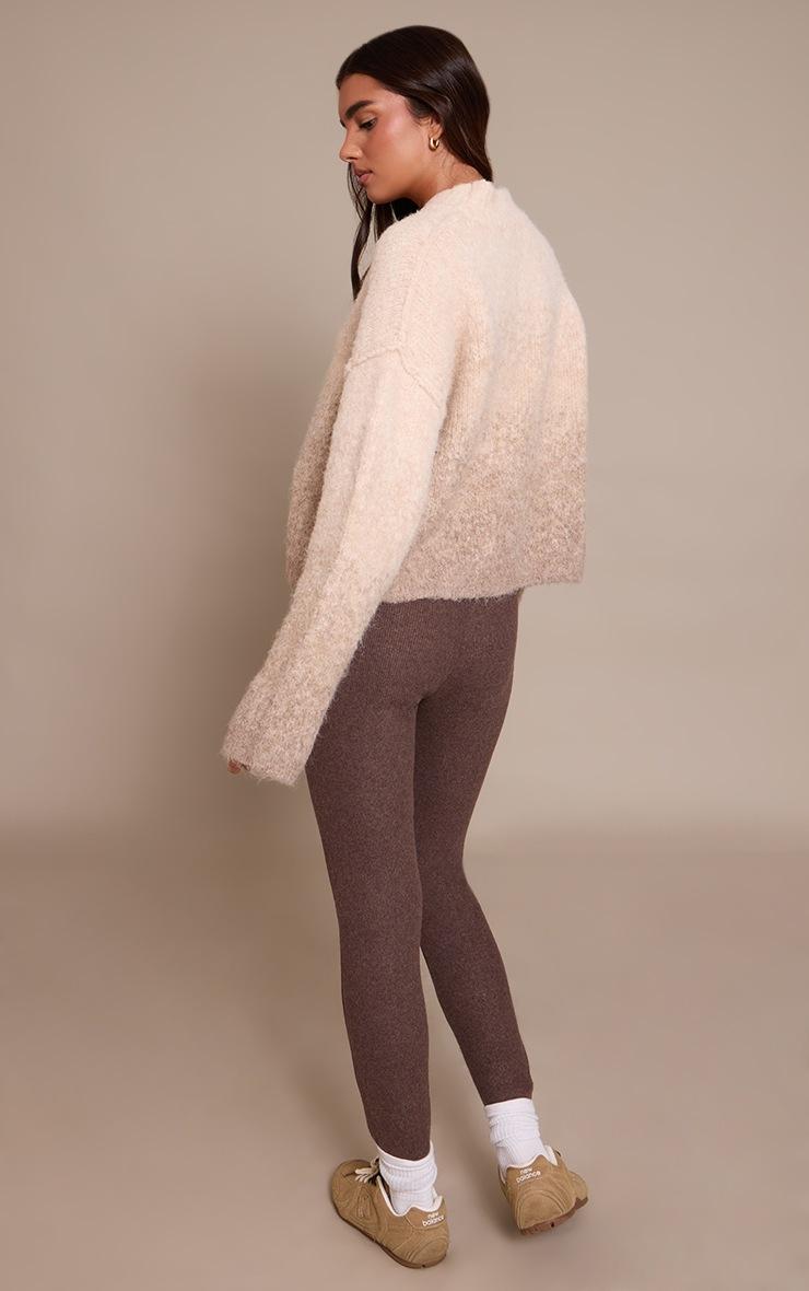 Pretty Little Thing Chocolate Brushed Rib Leggings