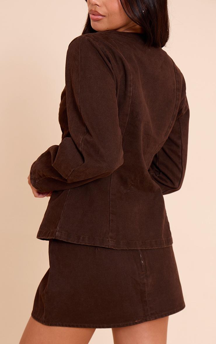 Pretty Little Thing Chocolate Denim Mini Skirt