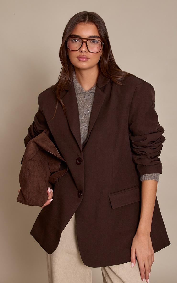 Pretty Little Thing Chocolate Oversized Blazer