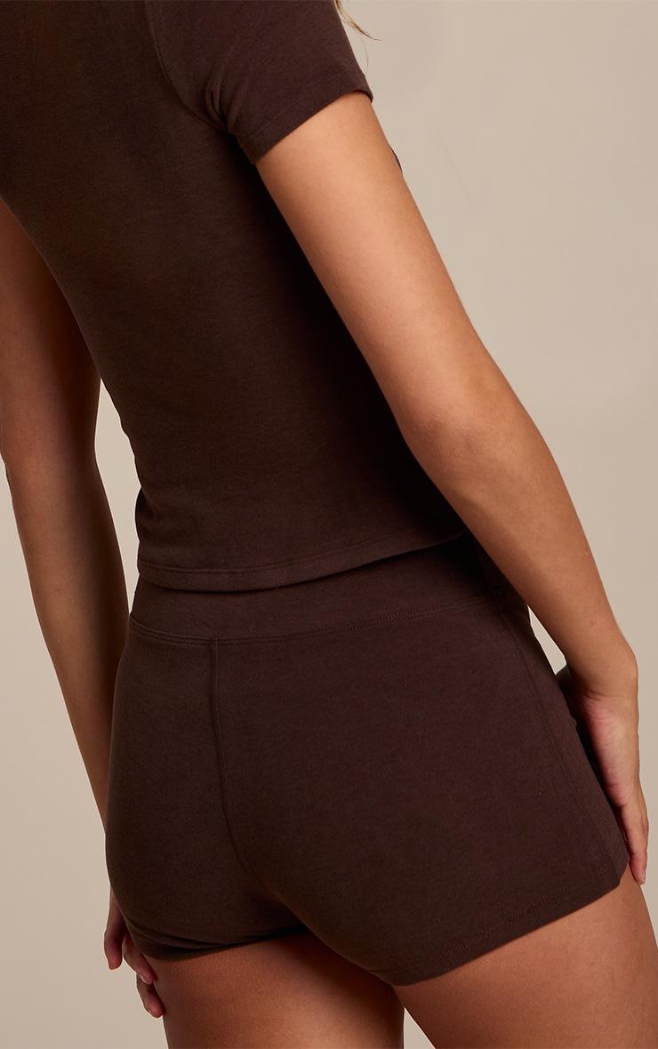 Pretty Little Thing Chocolate Soft Cotton Hot Pant