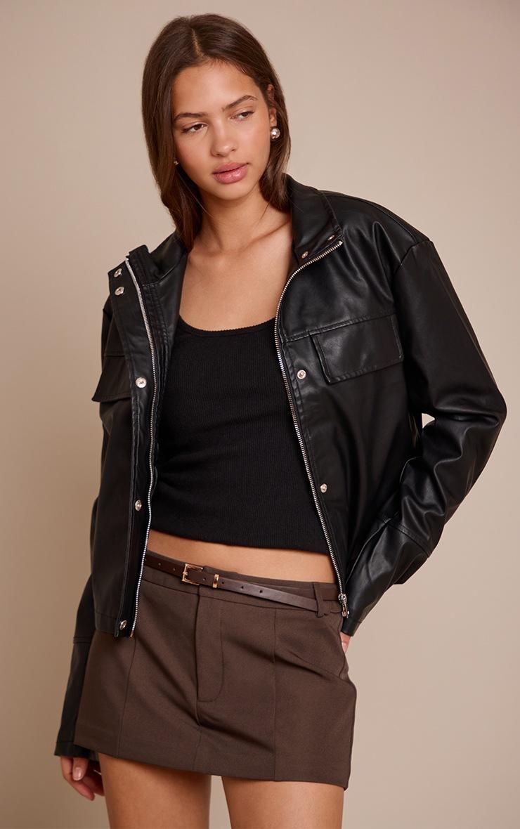 Pretty Little Thing Chocolate Woven Belted Skirt