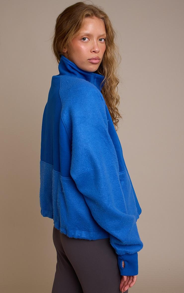 Pretty Little Thing Cobalt Full Zip Through Fleece