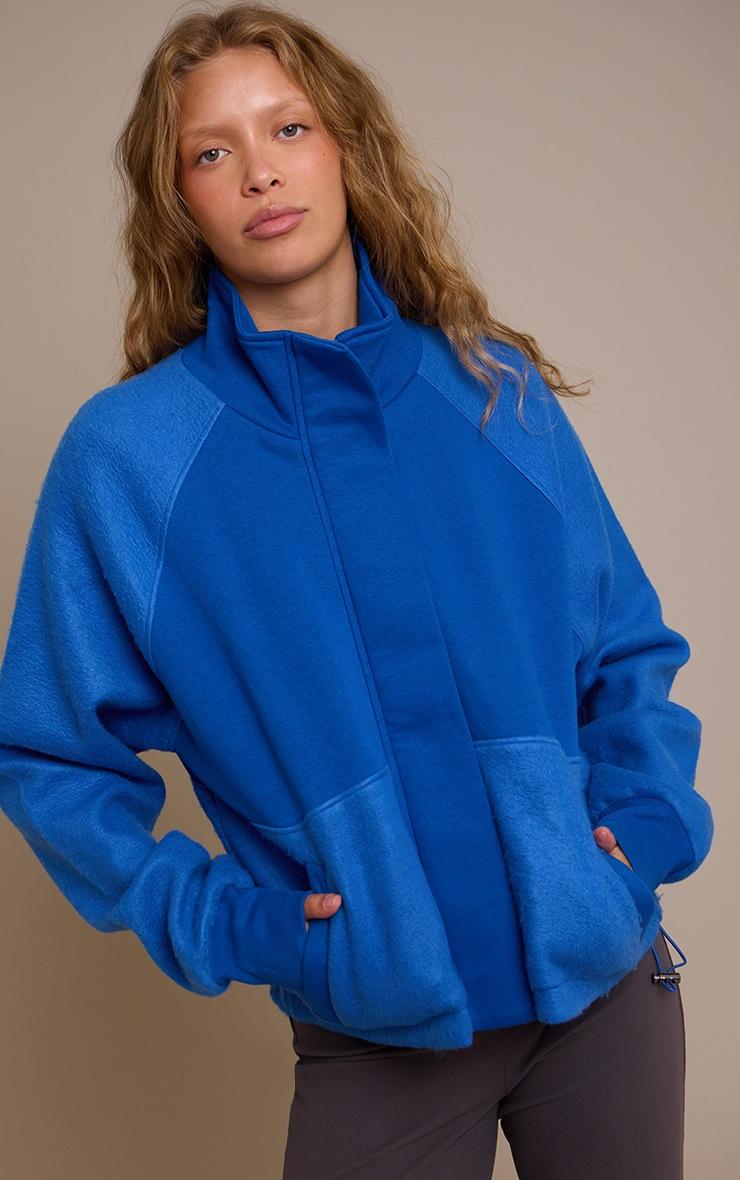 Pretty Little Thing Cobalt Full Zip Through Fleece