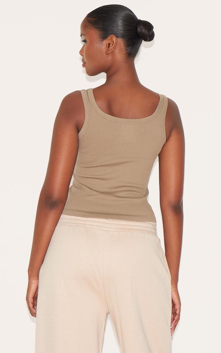 Pretty Little Thing Coffee Snatched Rib Scoop Vest