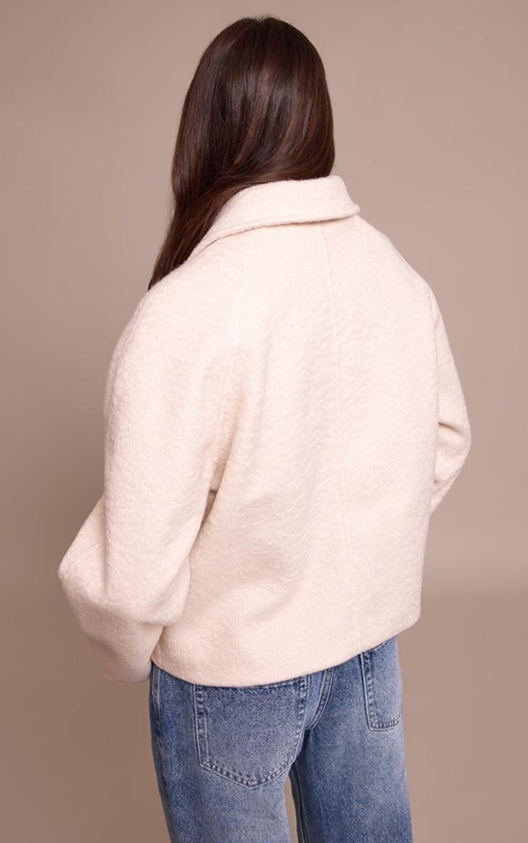 Pretty Little Thing Cream Boucle Zip Up Jacket