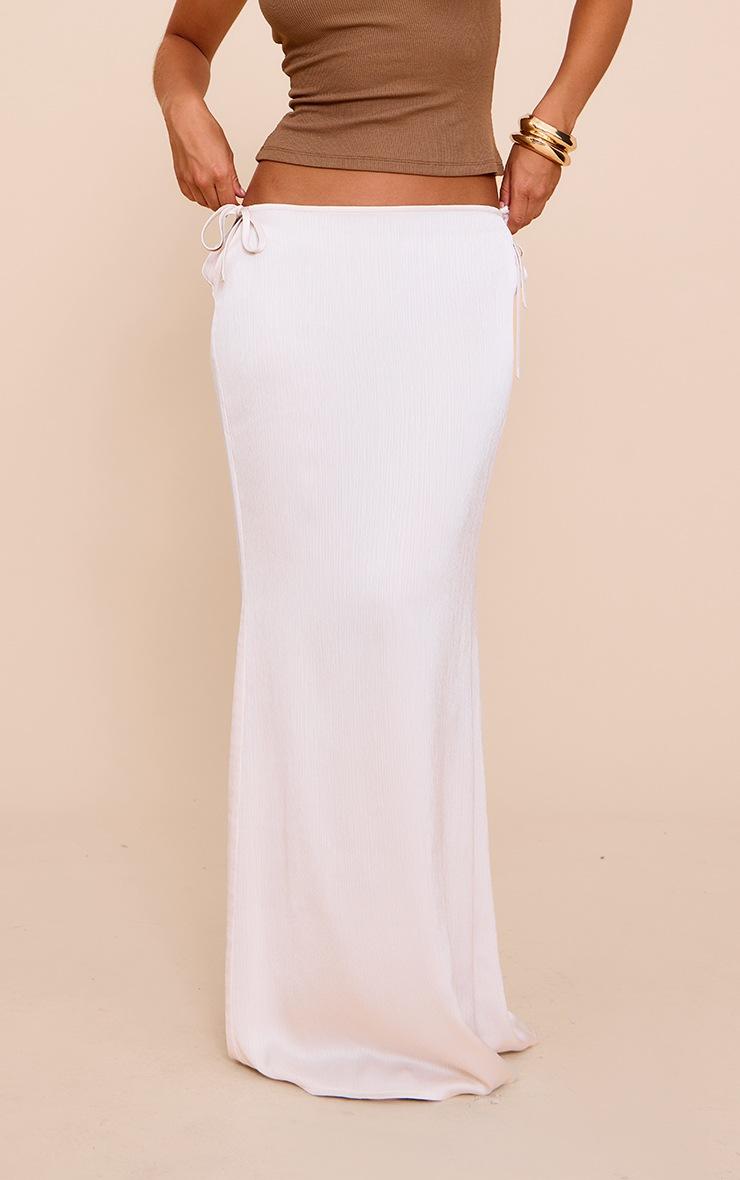 Pretty Little Thing Cream Low Rise Maxi Skirt