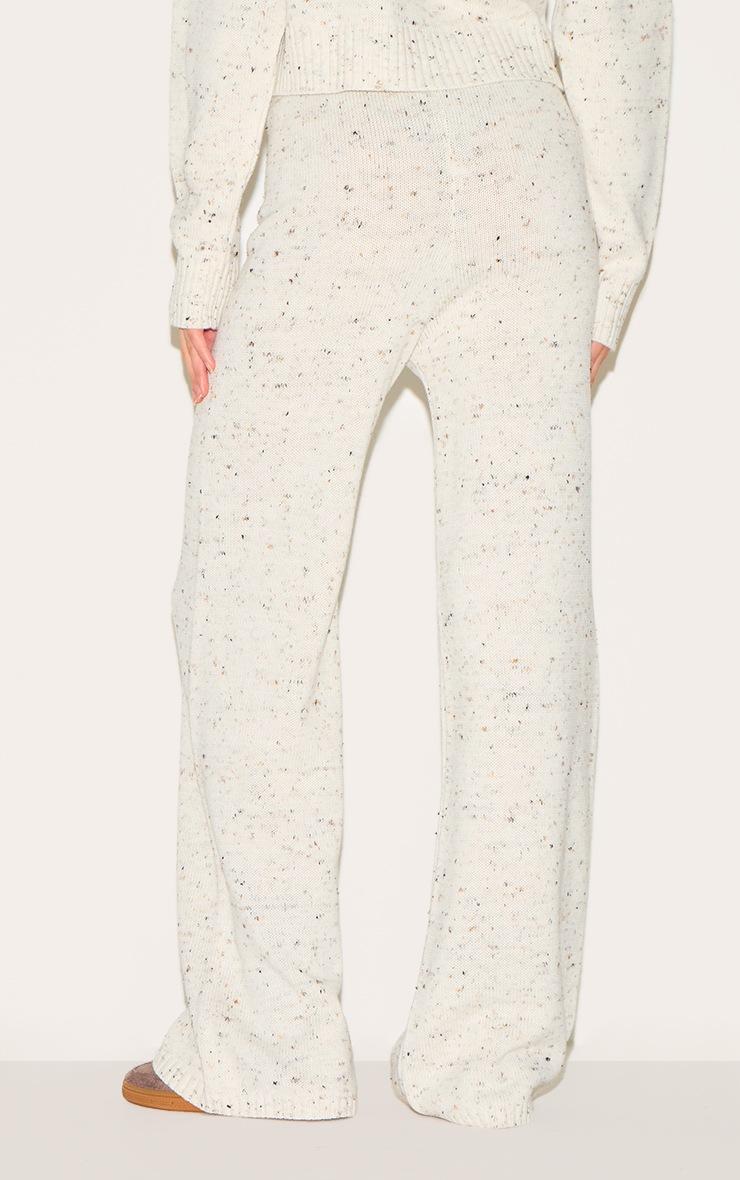 Pretty Little Thing Cream Space Dye Knitted Pants