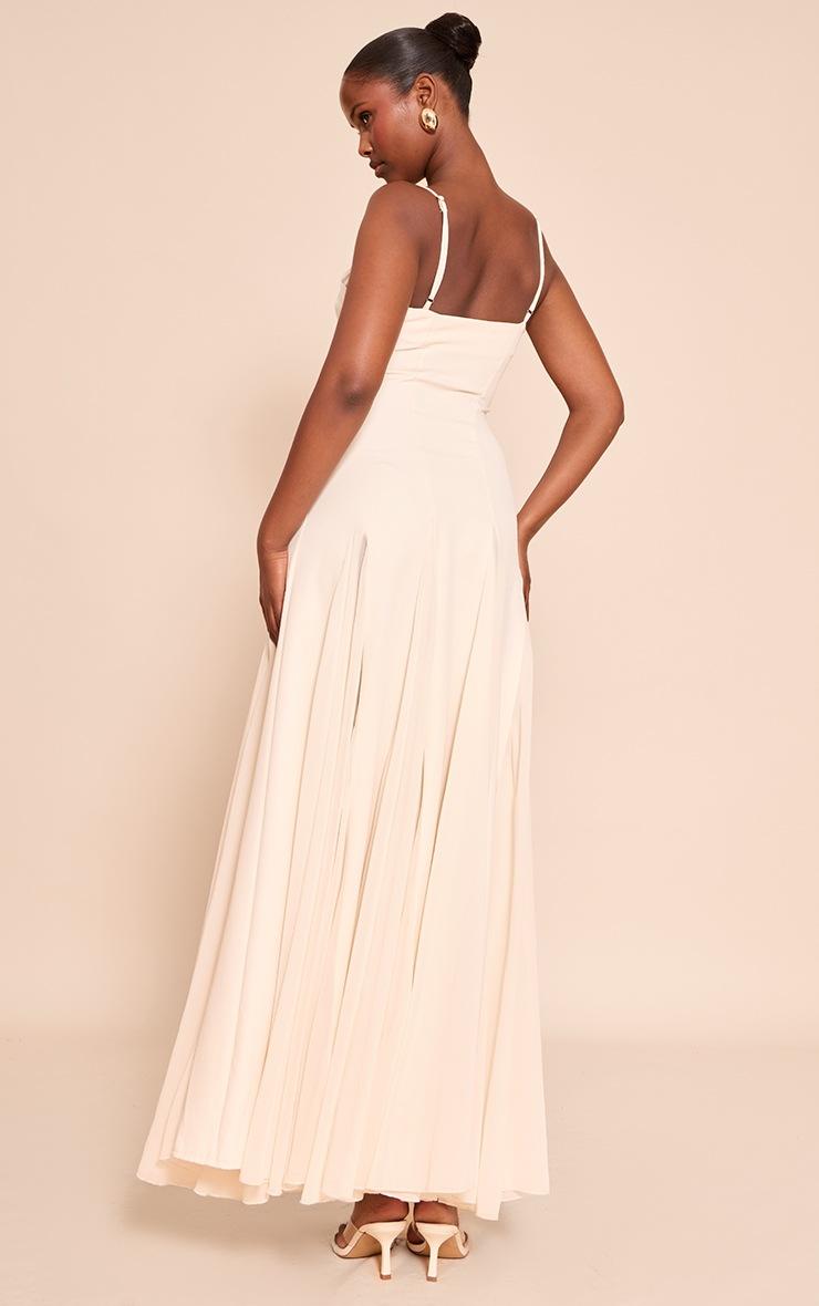 Pretty Little Thing Cream Strappy Maxi Dress