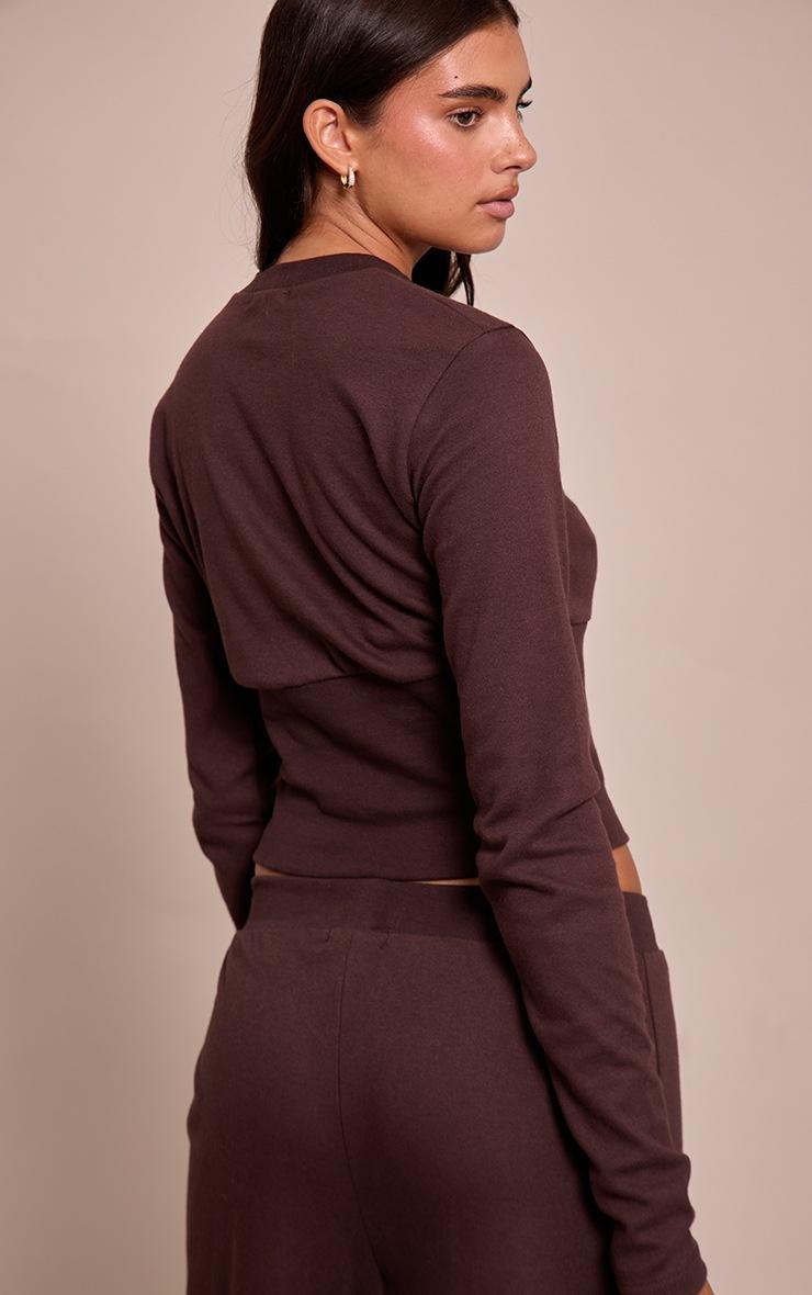 Pretty Little Thing Dark Brown Super Soft Top