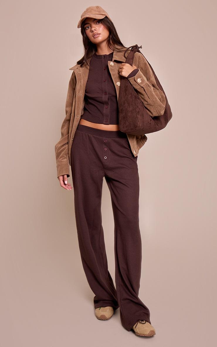 Pretty Little Thing Dark Brown Super Soft Top