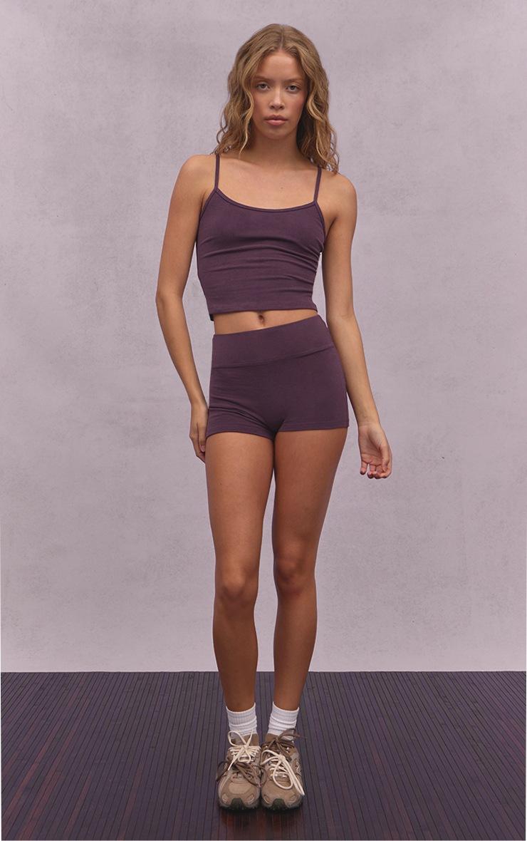 Pretty Little Thing Deep Plum Soft Cotton Vest