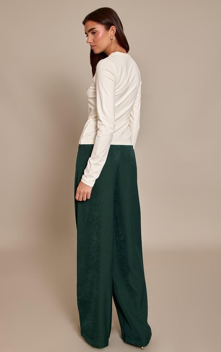 Pretty Little Thing Forest Green Wide Leg Pants