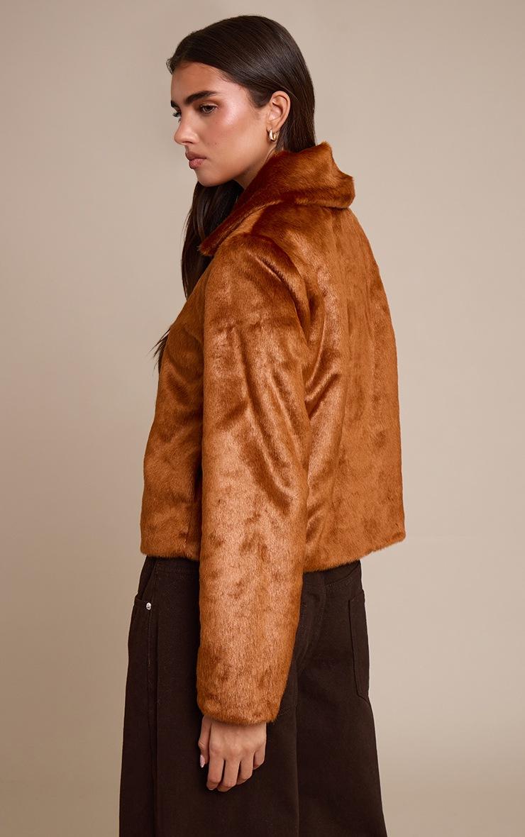 Pretty Little Thing Fox Red Short Faux Fur Jacket