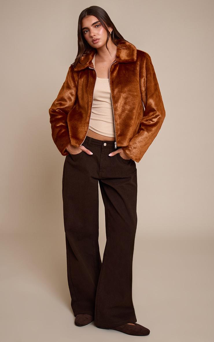 Pretty Little Thing Fox Red Short Faux Fur Jacket