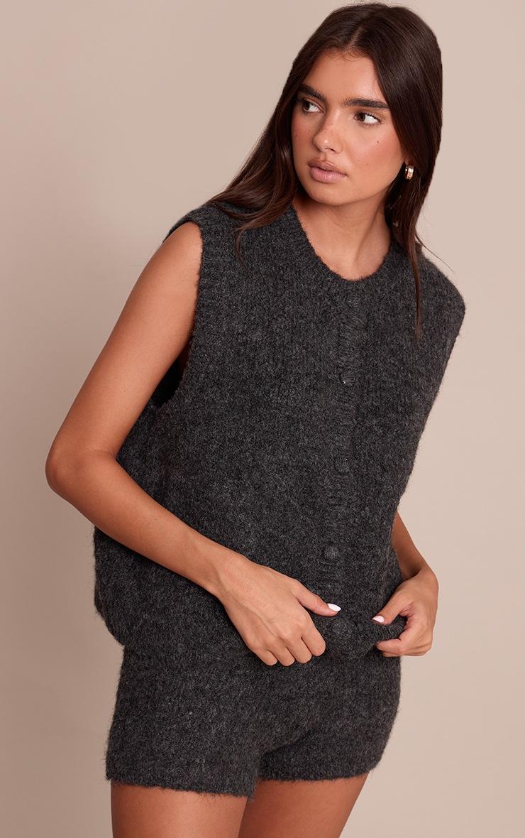Pretty Little Thing Grey Brushed Knit Vest