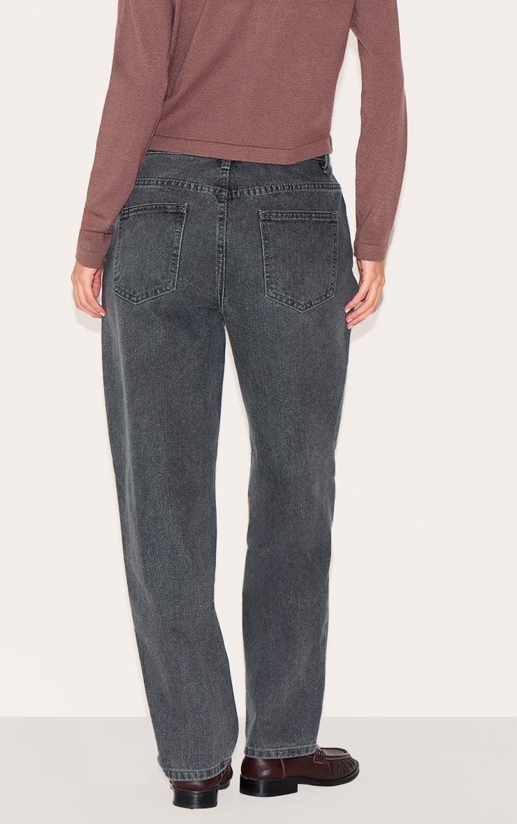 Pretty Little Thing Grey High Waist Mom Jeans
