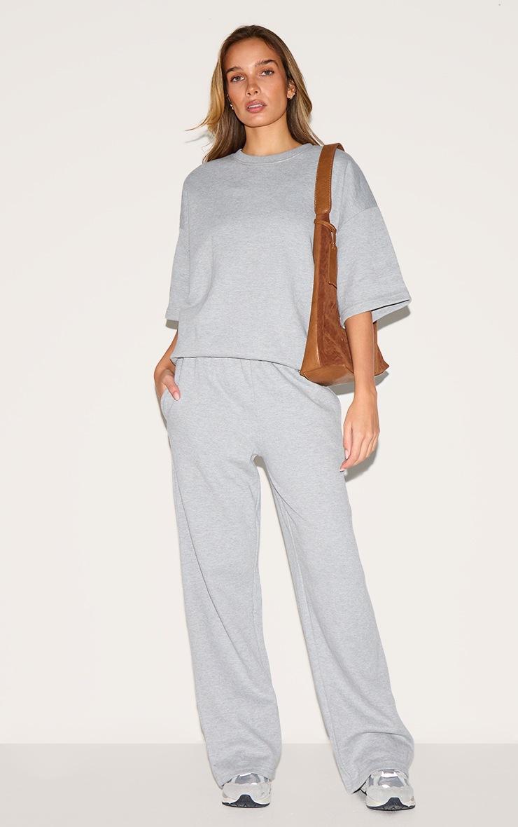 Pretty Little Thing Grey Jersey Oversized T-shirt