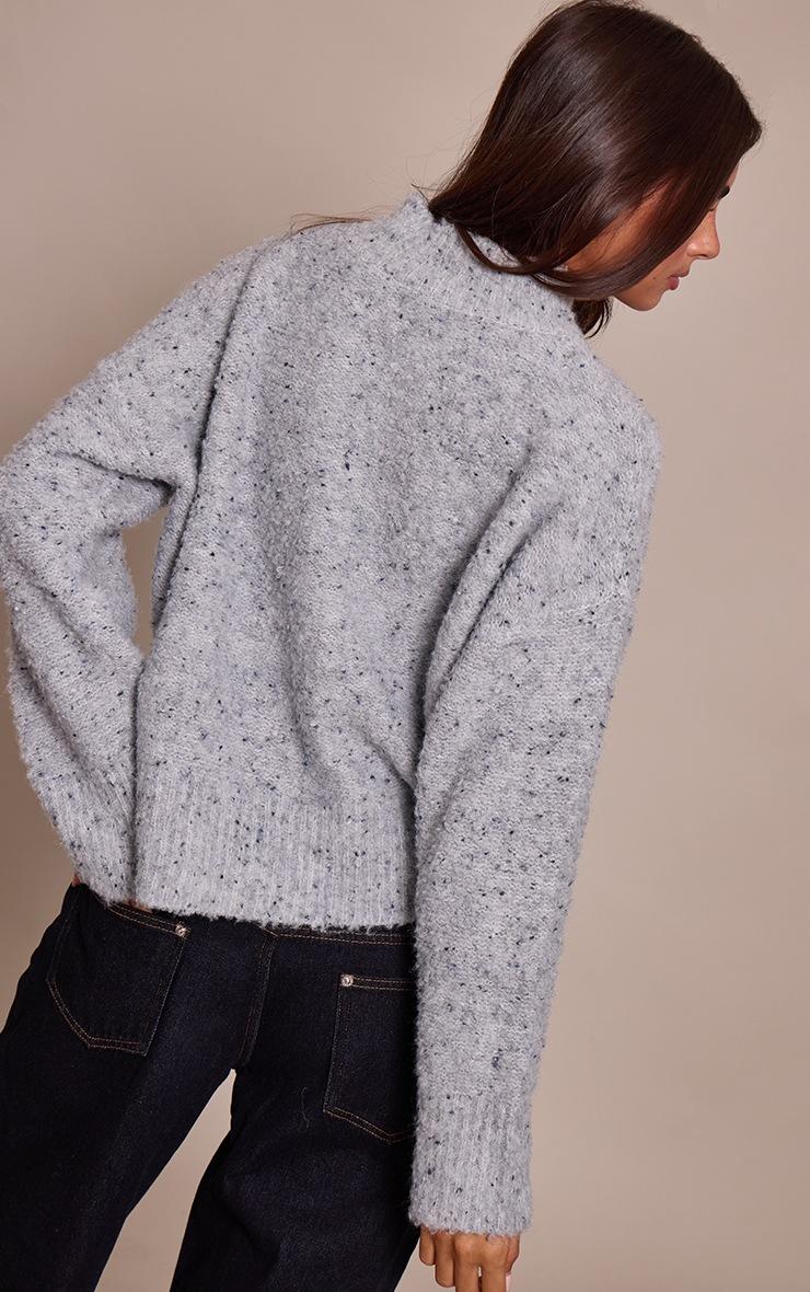 Pretty Little Thing Grey Marl Oversized Sweater