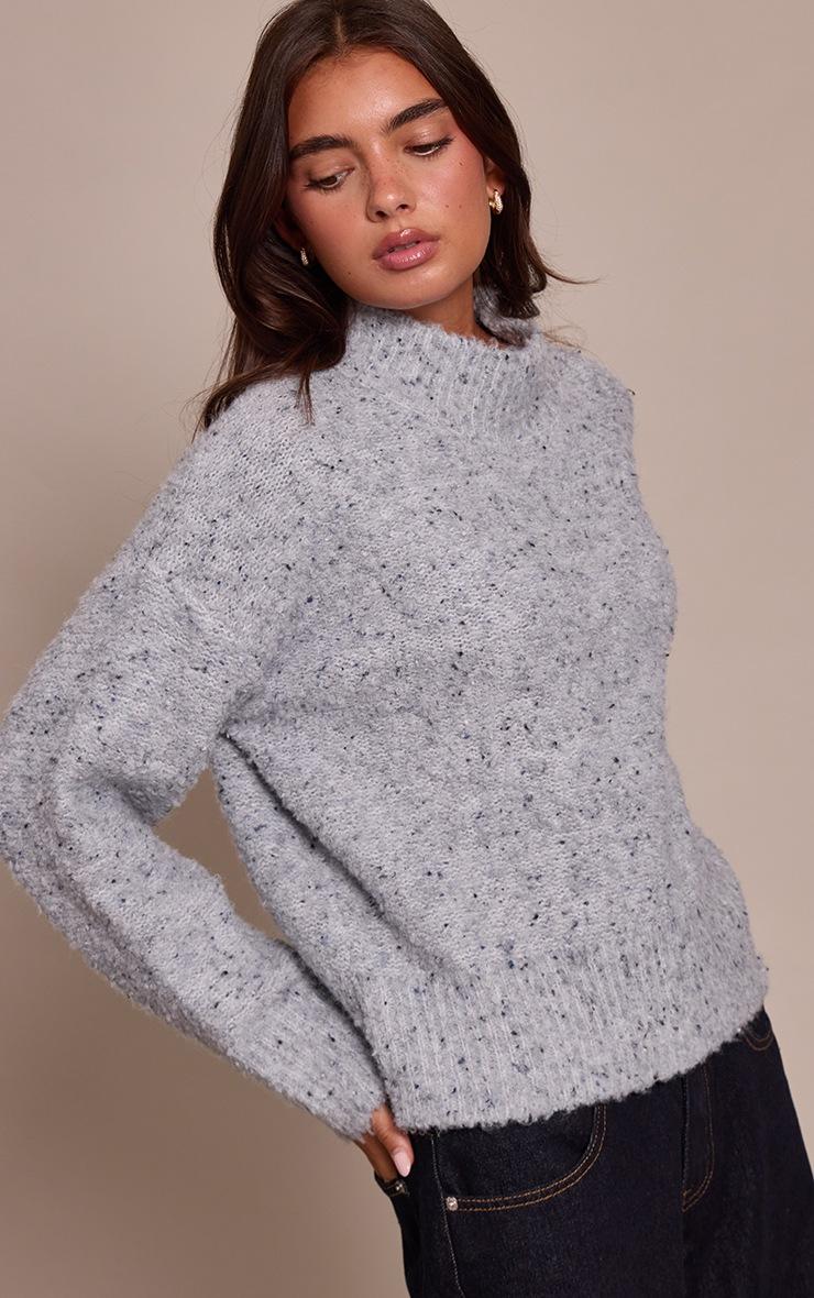 Pretty Little Thing Grey Marl Oversized Sweater