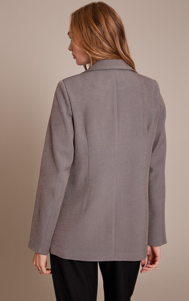 Pretty Little Thing Grey Oversized Longline Blazer