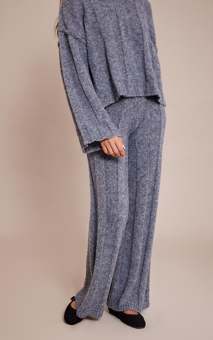 Pretty Little Thing Grey Thick Rib Knitted Pant