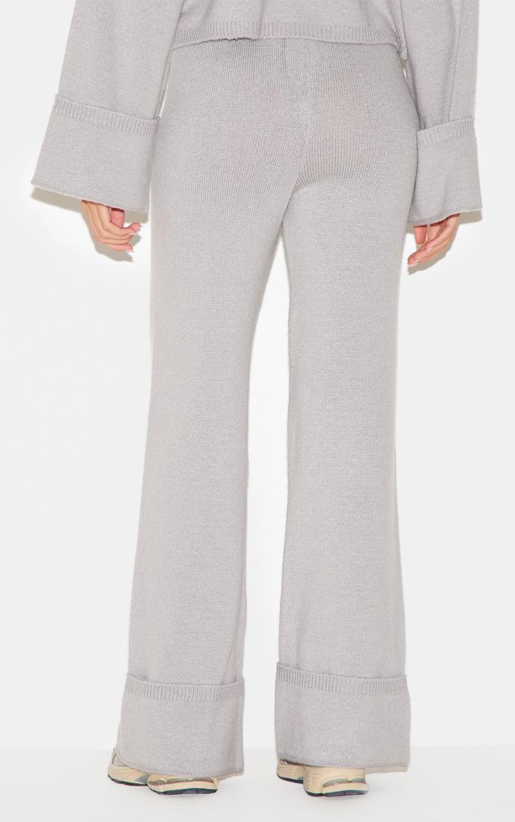 Pretty Little Thing Grey Turn Up Hem Knit Pants