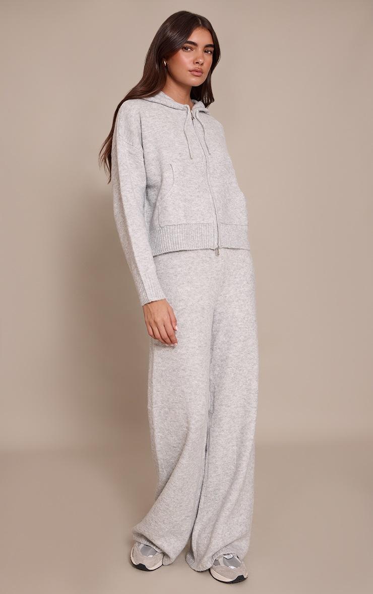 Pretty Little Thing Grey Wide Leg Knitted Pants