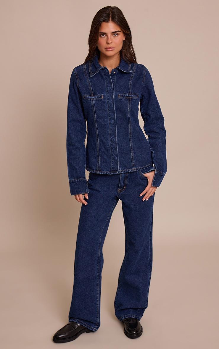 Pretty Little Thing Indigo High Waist Straight Leg