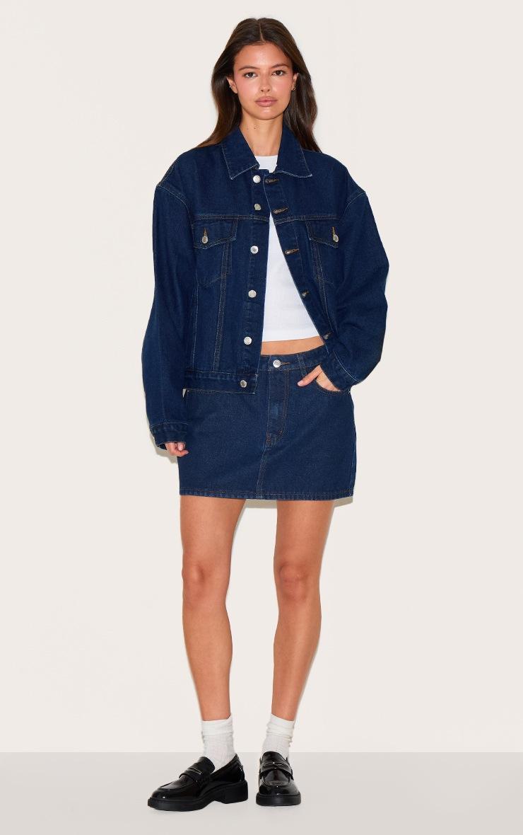Pretty Little Thing Indigo Rigid Denim Mini Skirt