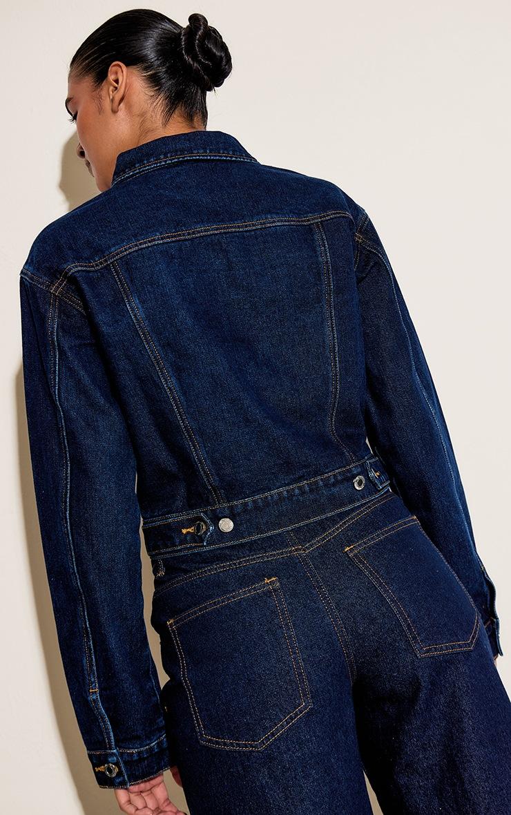 Pretty Little Thing Indigo Slim Fit Denim Jacket