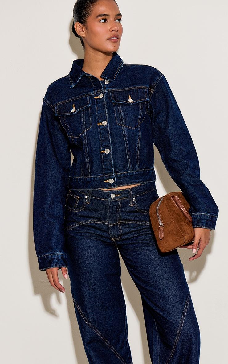 Pretty Little Thing Indigo Slim Fit Denim Jacket