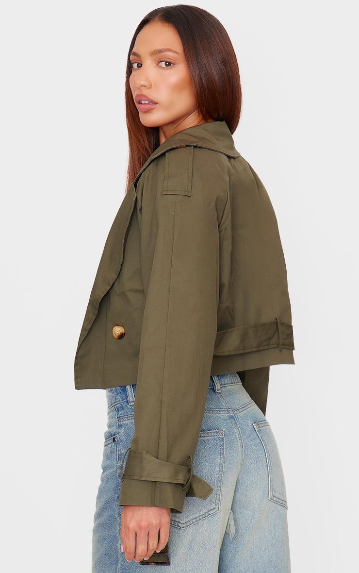 Pretty Little Thing Khaki Cropped Trench Coat