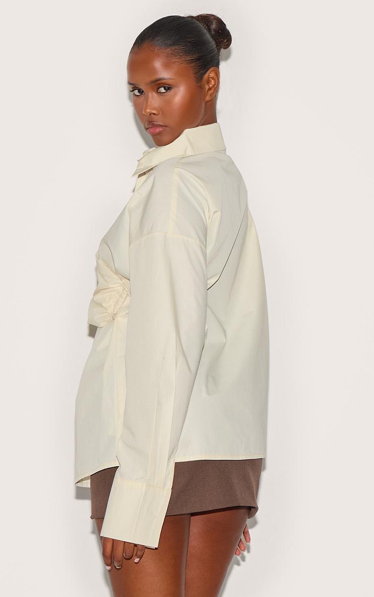 Pretty Little Thing Lemon Asymmetric Drape Shirt