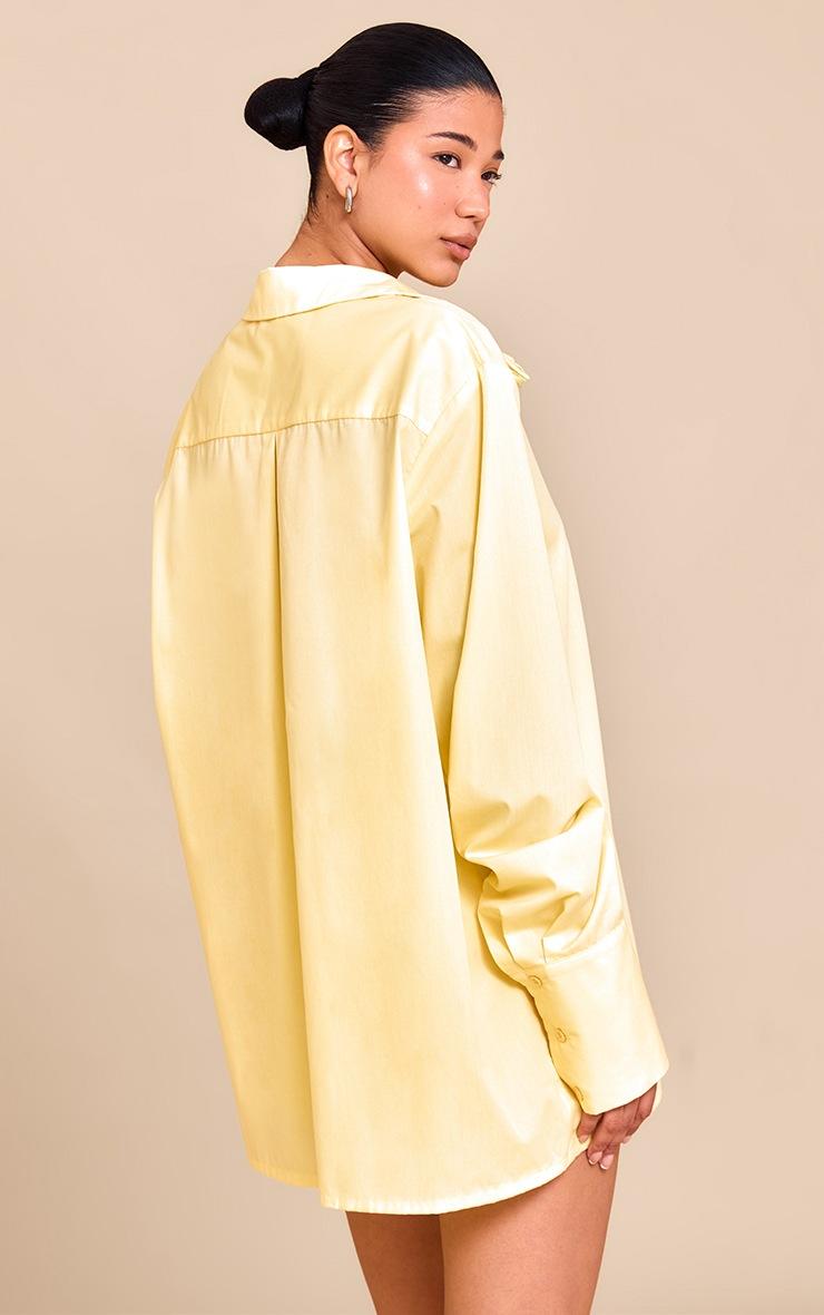 Pretty Little Thing Lemon Oversized Cuff Shirt