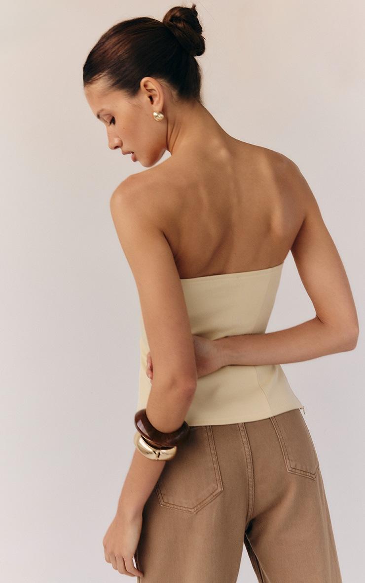 Pretty Little Thing Lemon Peplum Bandeau