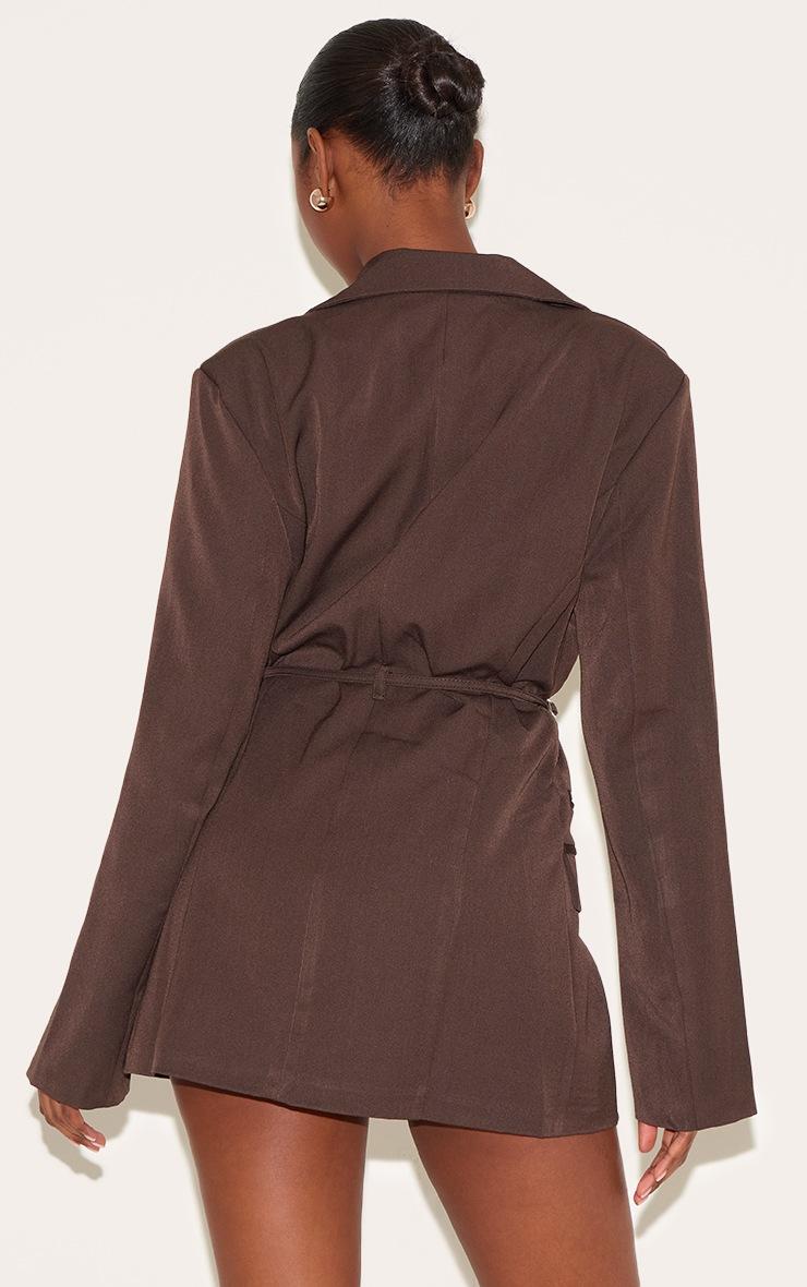 Pretty Little Thing Mocha Belt Detail Blazer