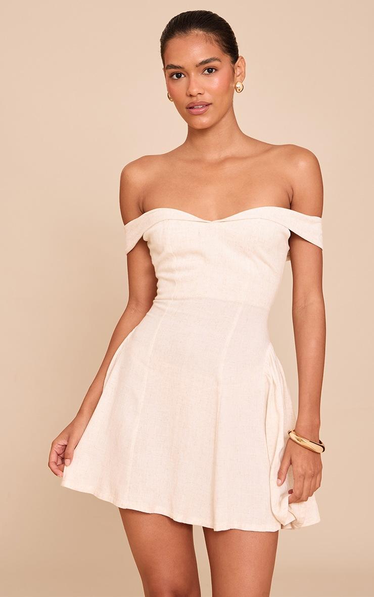 Pretty Little Thing Natural Bardot Shift Dress