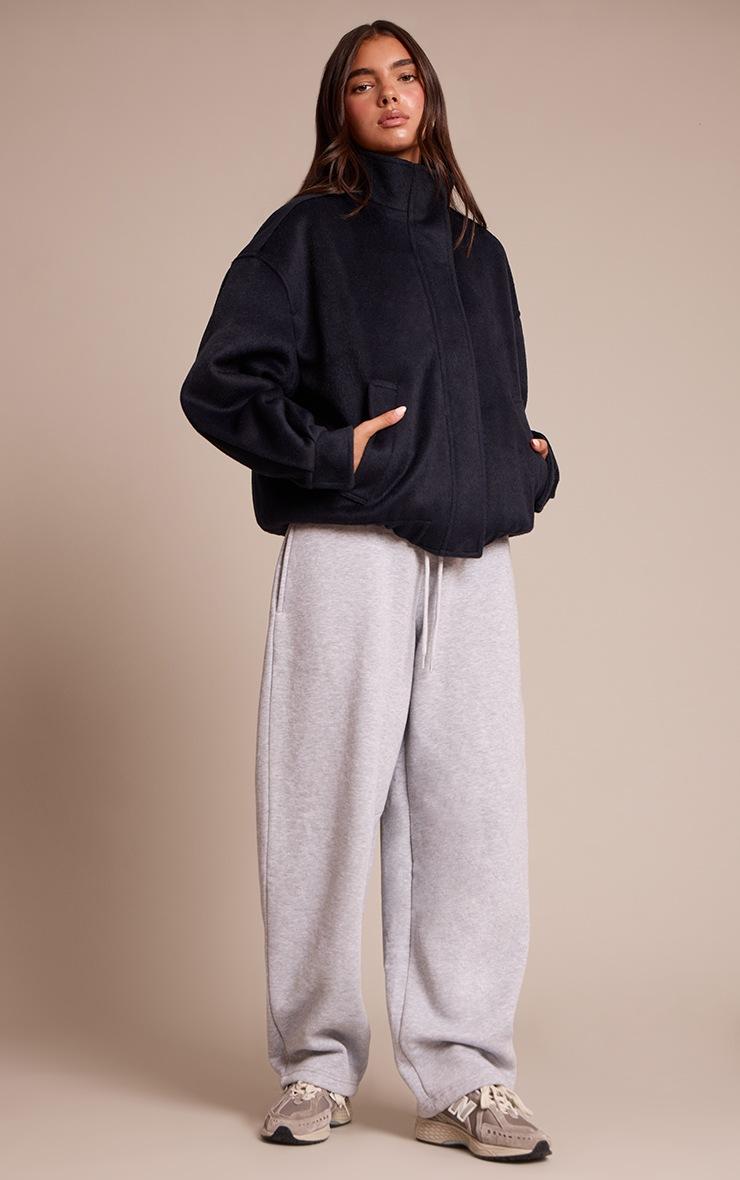 Pretty Little Thing Navy Funnel Neck Bomber Jacket