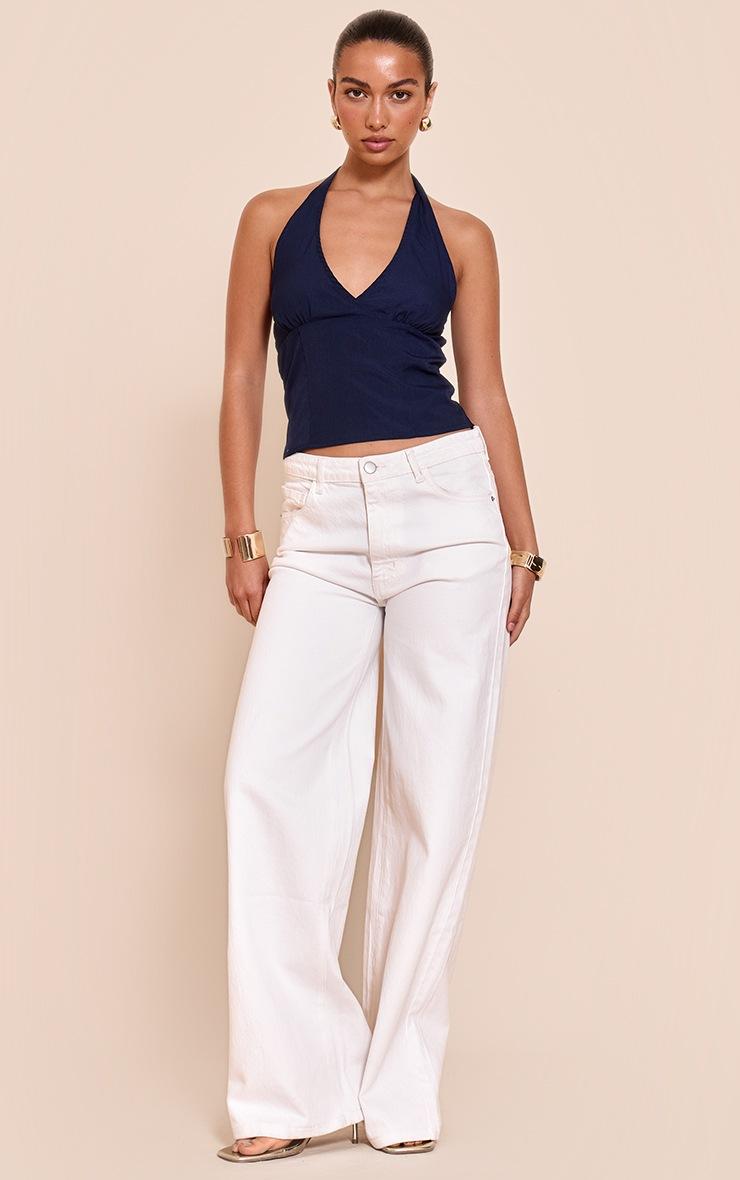 Pretty Little Thing Navy Halterneck Cami Top