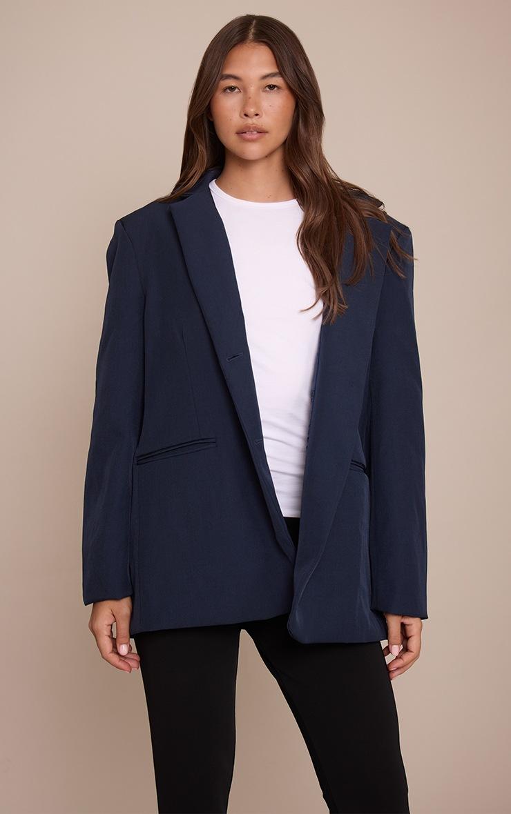 Pretty Little Thing Navy Oversized Blazer