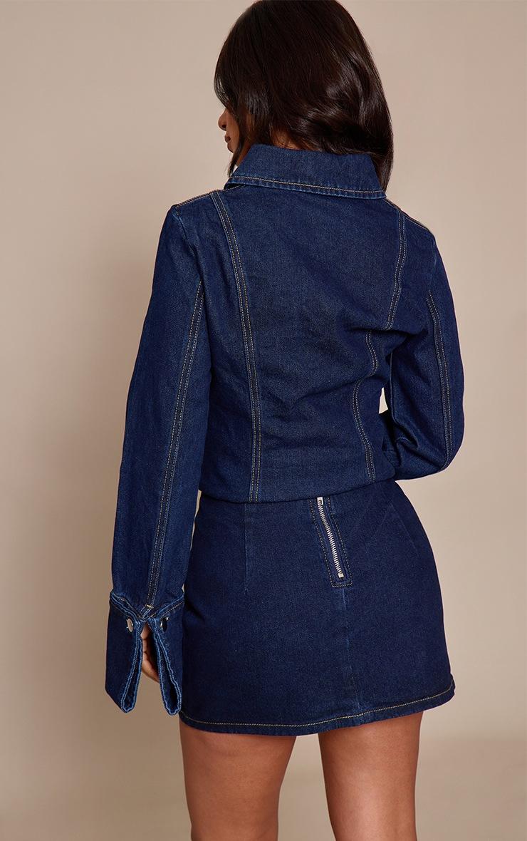 Pretty Little Thing Petite Indigo Denim Mini Skirt