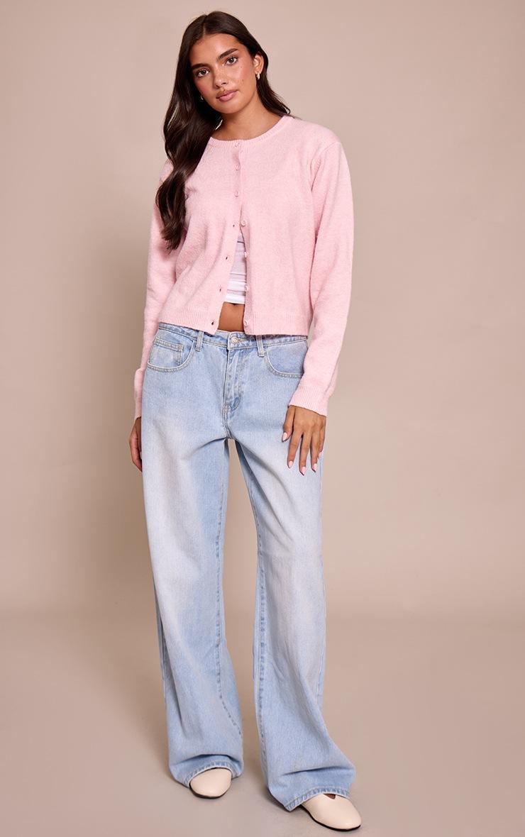 Pretty Little Thing Pink Crew Neck Knit Cardigan