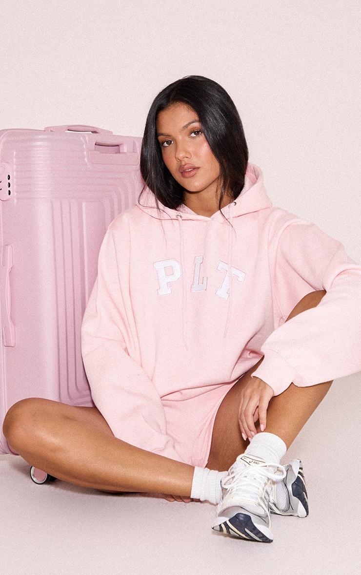 Pretty Little Thing Pink Logo Oversized Hoodie