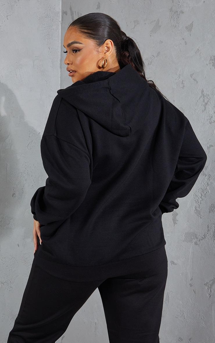Pretty Little Thing Plus Black Basic Hoodie