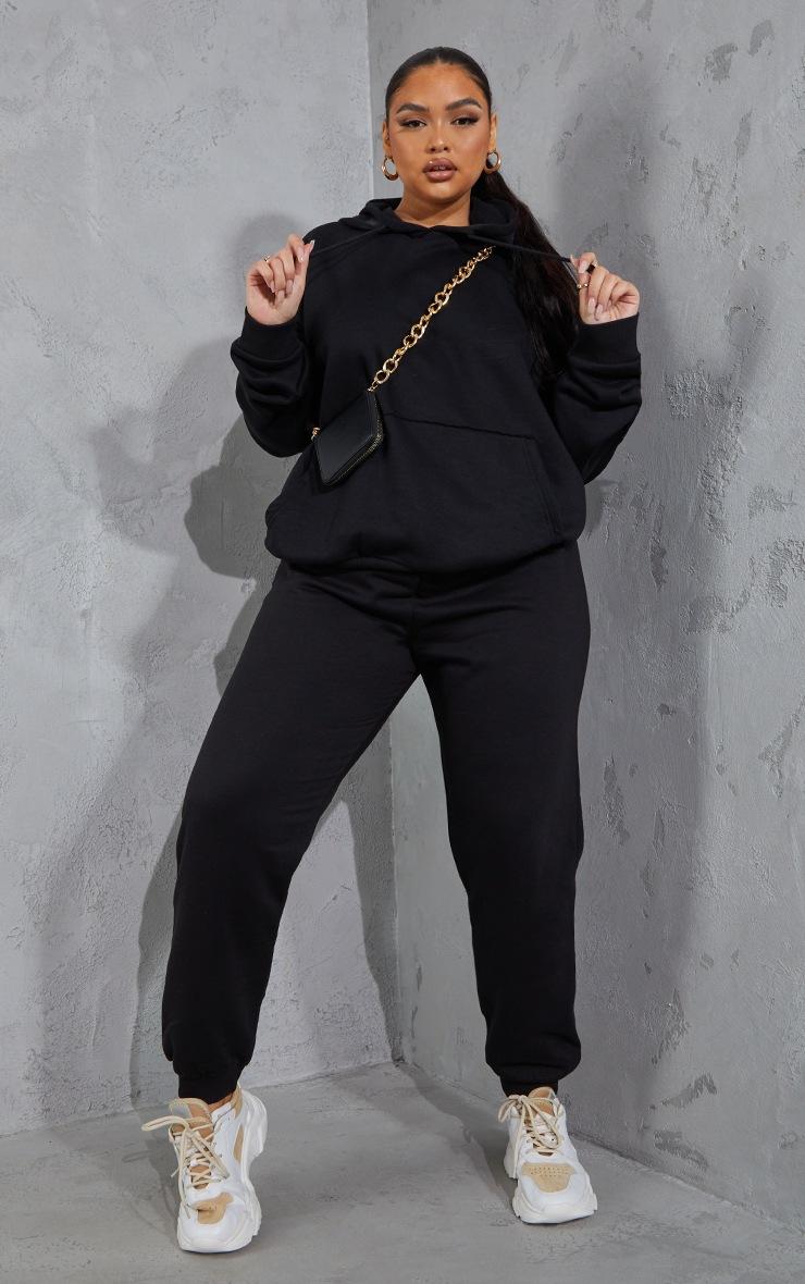 Pretty Little Thing Plus Black Basic Hoodie