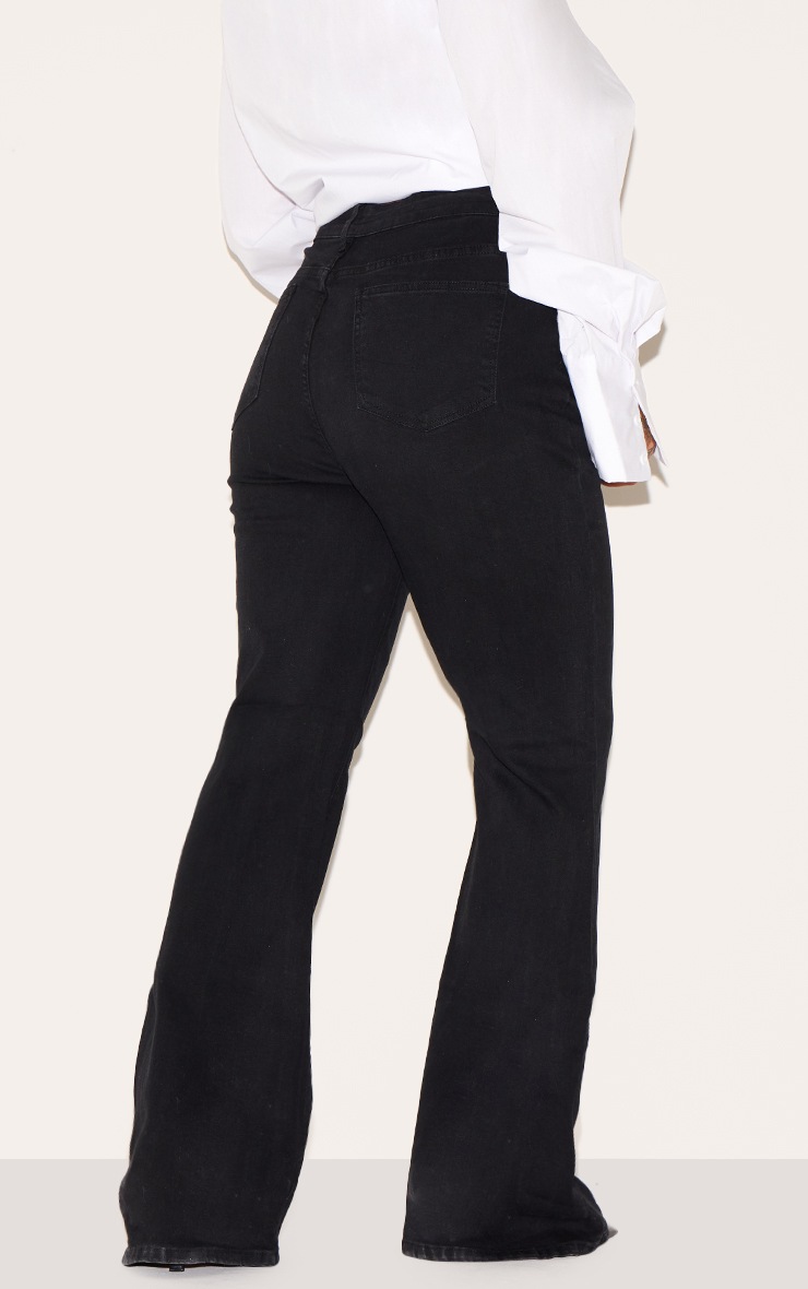 Pretty Little Thing Plus Black Flare Denim Jeans