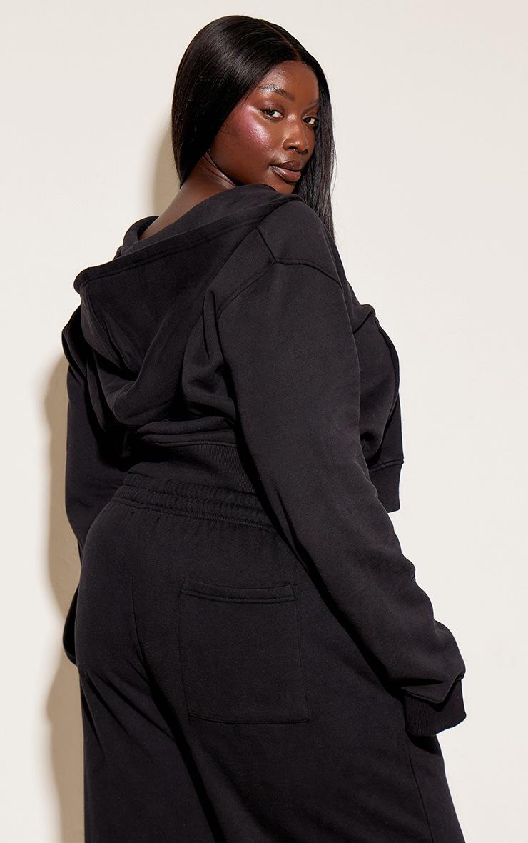 Pretty Little Thing Plus Black Zip Through Hoodie