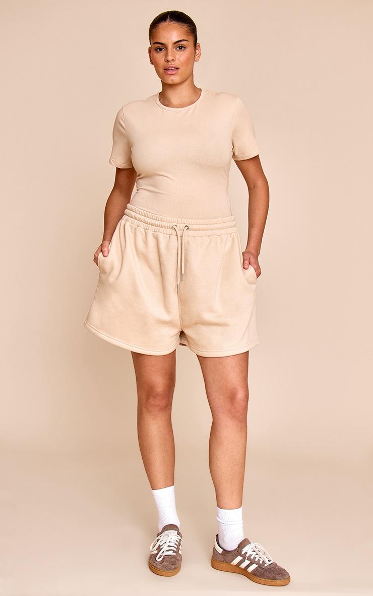 Pretty Little Thing Plus Stone Cap Sleeve Bodysuit