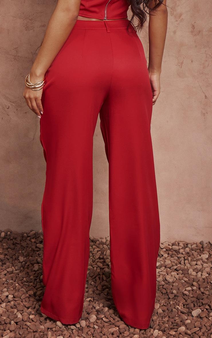 Pretty Little Thing Red Woven Tailored Pants
