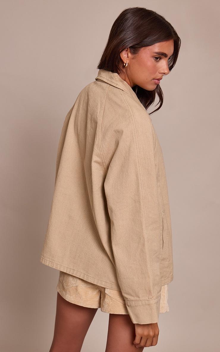 Pretty Little Thing Sand Oversized Denim Shacket